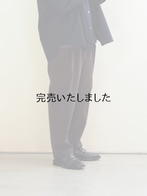 画像2: Still By Hand(スティルバイハンド) ナイロン1タックイージーテーパードパンツ ブラウン