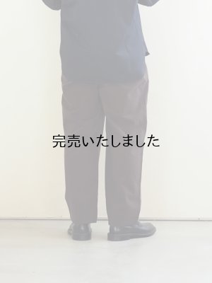 画像3: Still By Hand(スティルバイハンド) ナイロン1タックイージーテーパードパンツ ブラウン