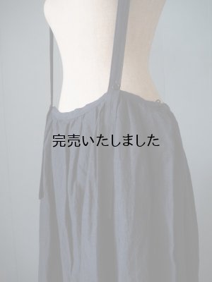 画像15: pub(ピューブ) ウールリネン ダブルツイル サスペンダースカート ブラック