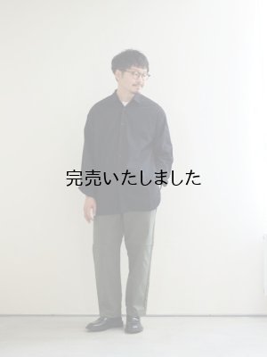 画像24: Still By Hand(スティルバイハンド) コットンダックワイドテーパードパンツ オリーブ