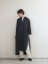 画像1: quitan(キタン) AODAI LONG SHIRT KHADI COTTON KAKISHIBU-柿渋 ブラック (1)