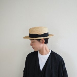 画像1: Sashiki(サシキ) 麦わら帽子 RA431-M ブラック