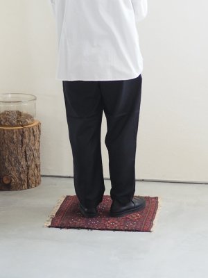 画像3: Still By Hand(スティルバイハンド) 2タックテーパードイージースラックス インクブラック