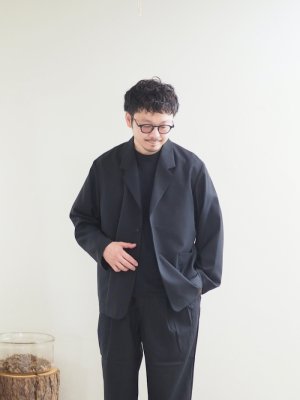 画像1: Still By Hand(スティルバイハンド) 2Bテーラードジャケット インクブラック