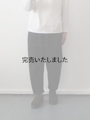 画像1: Style Craft Wardrobe(スタイルクラフトワードローブ) PANTS #5 リネンコットンチノ ブラック