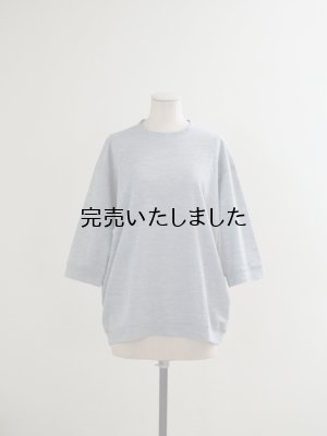 画像1: Style Craft Wardrobe(スタイルクラフトワードローブ) T-SWEATER 1/2 ramie 鹿子 TOP GRAY