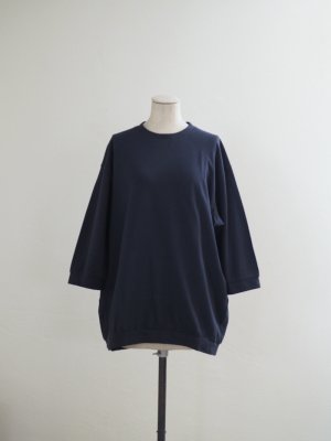 画像1: Style Craft Wardrobe(スタイルクラフトワードローブ) T-SWEATER 1/2 dry 天竺 DARK NAVY