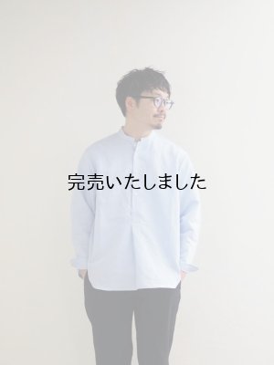 画像1: Style Craft Wardrobe(スタイルクラフトワードローブ) SHIRTS #6 リネンコットン ライトブルー