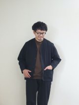 【再入荷】Style Craft Wardrobe(スタイルクラフトワードローブ) V-SHIRCKET organic cotton twill BLACK