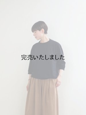 画像1: Style Craft Wardrobe(スタイルクラフトワードローブ) T-SWEATER 1/2 ドライ天竺 ブラック