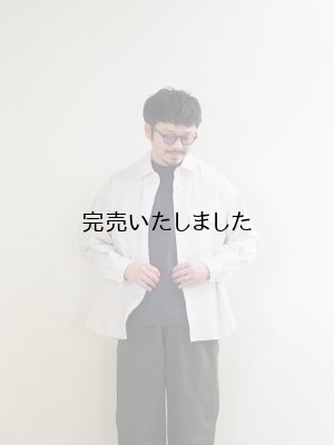 画像1: Still By Hand(スティルバイハンド) 製品染めオーバーサイズレギュラーカラーシャツ エクル