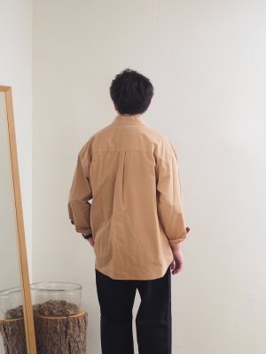 画像3: Still By Hand(スティルバイハンド) 製品染めオーバーサイズシャツ ペールオレンジ