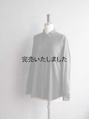 画像11: Still By Hand(スティルバイハンド) コットンシルク製品染レギュラーカラーシャツ チャコール