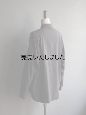 画像15: Still By Hand(スティルバイハンド) コットンシルク製品染レギュラーカラーシャツ チャコール