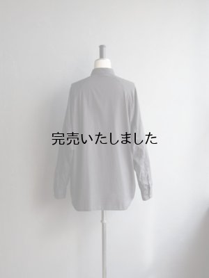画像6: Still By Hand(スティルバイハンド) コットンシルク製品染レギュラーカラーシャツ チャコール