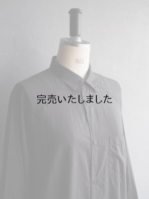 画像8: Still By Hand(スティルバイハンド) コットンシルク製品染レギュラーカラーシャツ チャコール