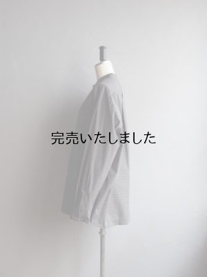 画像8: Still By Hand(スティルバイハンド) オーガニックコットンチェックバンドカラーシャツ インクブラック