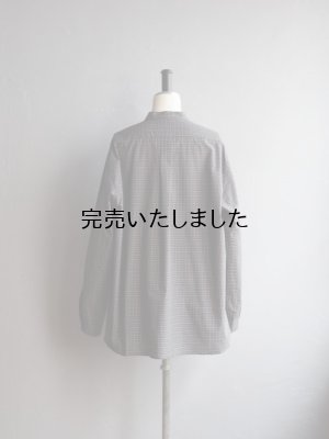 画像9: Still By Hand(スティルバイハンド) オーガニックコットンチェックバンドカラーシャツ インクブラック
