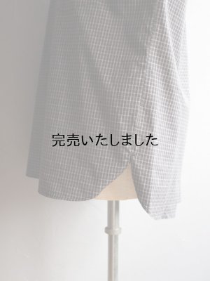 画像15: Still By Hand(スティルバイハンド) オーガニックコットンチェックバンドカラーシャツ インクブラック