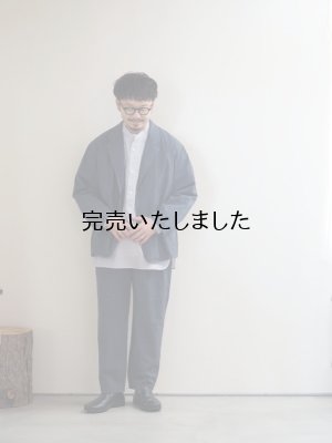 画像17: Still By Hand(スティルバイハンド) コットンラミー プルオーバー バンドカラーシャツ グレーストライプ