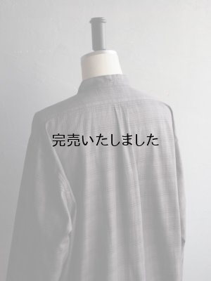 画像15: Still By Hand(スティルバイハンド) バンドカラーチェックシャツ チャコールチェック