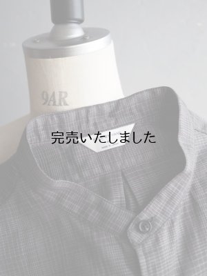 画像18: Still By Hand(スティルバイハンド) バンドカラーチェックシャツ チャコールチェック