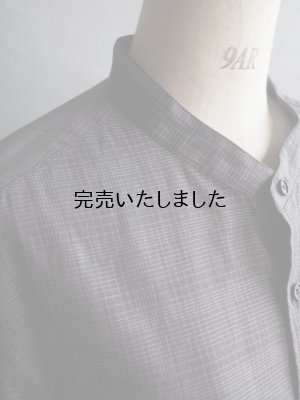 画像8: Still By Hand(スティルバイハンド) バンドカラーチェックシャツ チャコールチェック