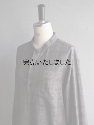 画像11: Still By Hand(スティルバイハンド) バンドカラーチェックシャツ チャコールチェック