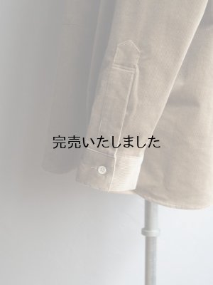 画像14: 【再入荷】Still By Hand(スティルバイハンド) 10Wコーデュロイバンドカラーオーバーシャツ カーキベージュ