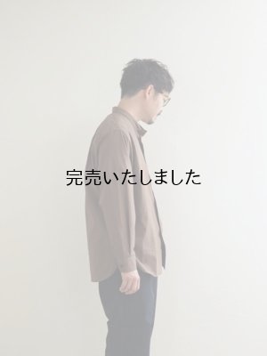 画像2: Still By Hand(スティルバイハンド) ミニカラーコットンシャツ ブラウン