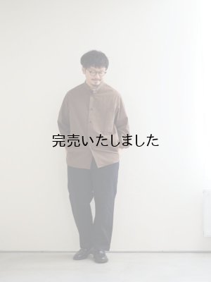 画像26: Still By Hand(スティルバイハンド) ミニカラーコットンシャツ ブラウン