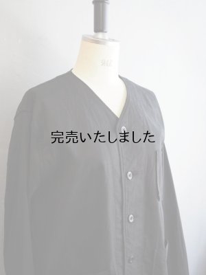 画像7: 【再入荷】weac.(ウィーク) コットンリネン カーディガンジャケット(セットアップ) ブラック