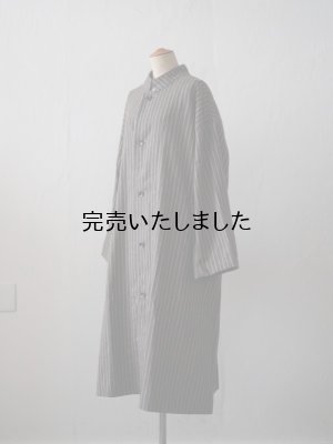 画像7: Yarmo(ヤーモ) Big Coat-オーバーサイズコート-ブラウンストライプ