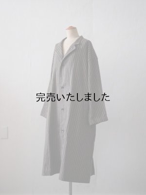 画像4: Yarmo(ヤーモ) Big Coat-オーバーサイズコート-ブラウンストライプ