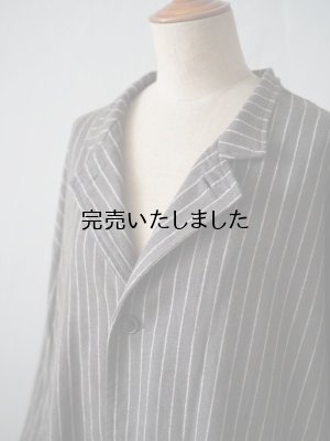 画像9: Yarmo(ヤーモ) Big Coat-オーバーサイズコート-ブラウンストライプ