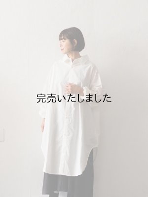 画像1: Yarmo(ヤーモ) Oversized Shirts-オーバーサイズシャツ-ホワイト