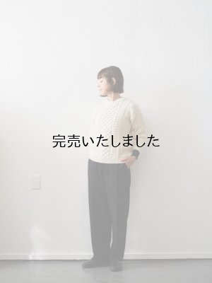 画像14: aran woollen mills（アランウーレンミルズ) ケーブル編みニット-KIDS XXLサイズ- エクル
