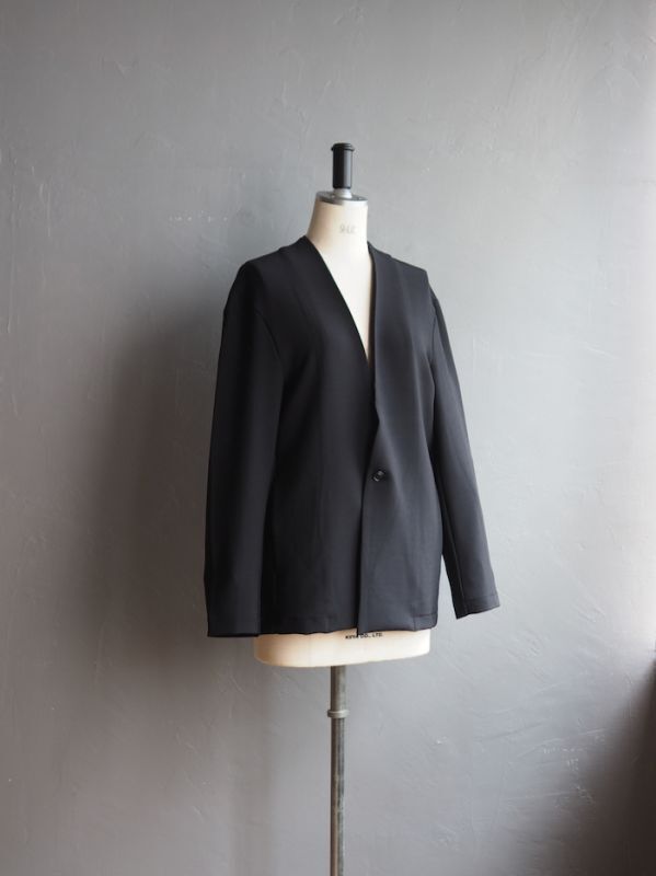 LAMOND(ラモンド) STRETCH OX LOUNGE JACKET-ブラック - and ordinary.