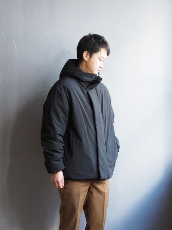 ラスト1点】LA MOND(ラモンド) Nylon Cotton Hooded Down Parka