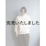 画像: Still By Hand(スティルバイハンド) コットンハイネックスウェット エクル