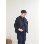 画像: kontor(コントール) コットンウェザークロスキルティングベスト ネイビー