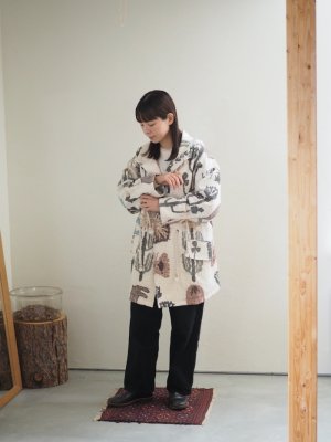 画像16: ASEEDONCLOUD(アシードンクラウド) Antique kilim print coat Off White