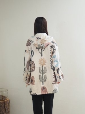 画像3: ASEEDONCLOUD(アシードンクラウド) Antique kilim print coat Off White