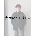 画像: AU GARCONS(オーギャルソン) AUBIN-バンドカラーシャツ -ブラック