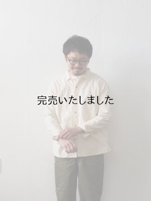 画像1: allinone(オールインワン) SMOCK GROWTH-シャツ- ソフトコットンタイプライター オフホワイト