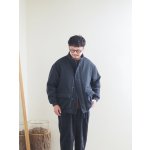 画像: Still By Hand(スティルバイハンド) ラムウールメルトンショートブルゾン チャコール