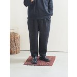 画像: Still By Hand(スティルバイハンド) ウールシルクネップイージーテーパードパンツ チャコール