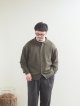 画像: Still By Hand(スティルバイハンド) ウールモヘアポロカラーカーディガン オリーブ