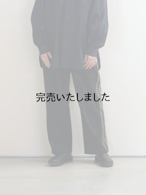 画像1: ASEEDONCLOUD(アシードンクラウド) Sailing sweatpants Sailing pile ブラック