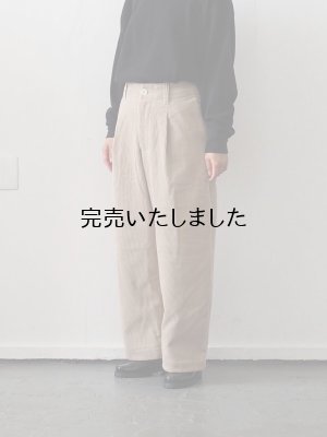 画像1: ASEEDONCLOUD(アシードンクラウド) Handwerker-ハンドベイカー- HW Wide Trousers コーデュロイ ベージュ